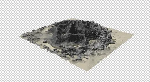 The small mountain-3D-k Illustrazione stock