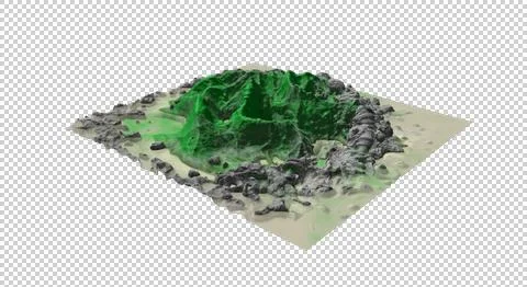 The small mountain-3D-th Stock Illustration
