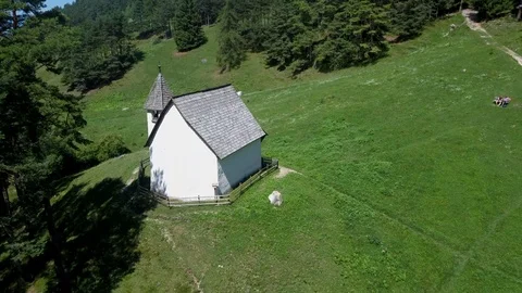 Small mountain church Stock Footage 114354852