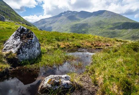 Small mountain pond Stock Photos