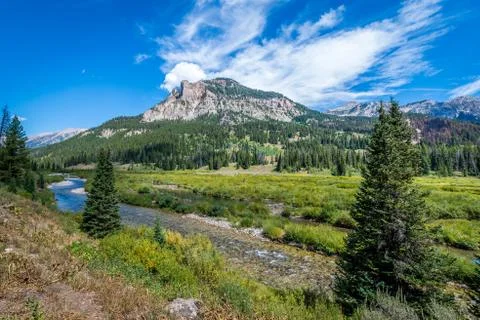 Small mountain river Stock Photos