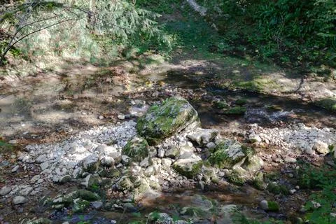 Small mountain river Stock Photos