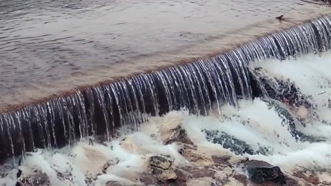 Small mountain river waterfall. Video stock 238032310