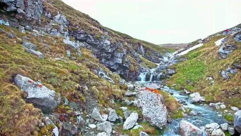 A small mountain stream Stock Photos