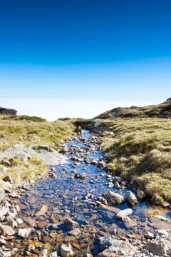 A small mountain torrent Stock Photos