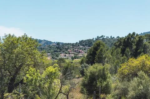 Small mountain town Stock Photos
