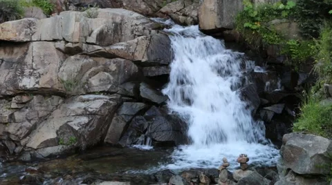 Small Mountain Waterfall Stock Footage 40840343