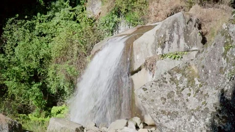 Small mountain waterfall. Himalayas, India. Beautiful nature Видео 168934058