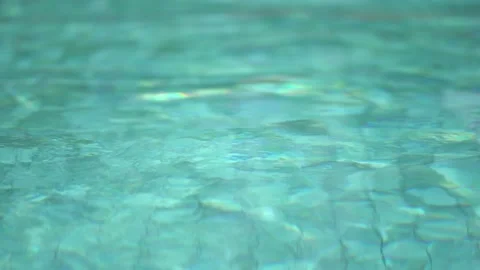 Small movement of water in the pool. Beautiful clear water. Stock Footage 139874517