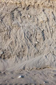Small mud slide after rain Stock Photos