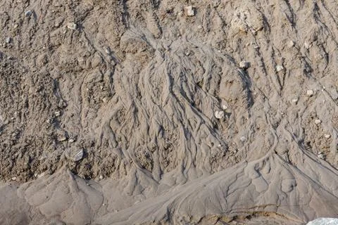 Small mud slide after rain Stock Photos