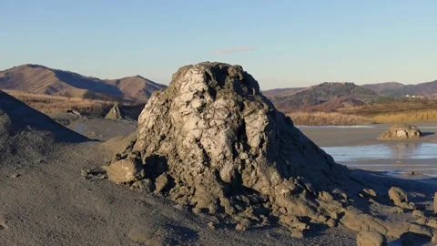 Small Mud Volcano Stock Footage 147514718