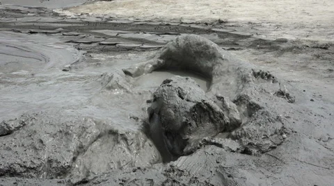 Small muddy volcano 4K Stock Footage 68059412