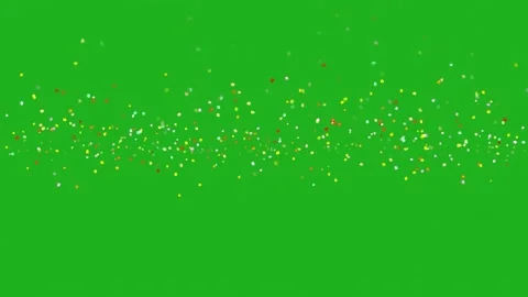 Small Multi Color Particles Moving Effect On Green Screen Stock Footage 238077045