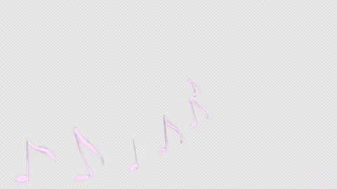 Small music notes merge into a white shape on black screen. Stock Footage 311768381