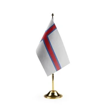 Small national flag of the Faroe Islands on a white background Illustrazione stock
