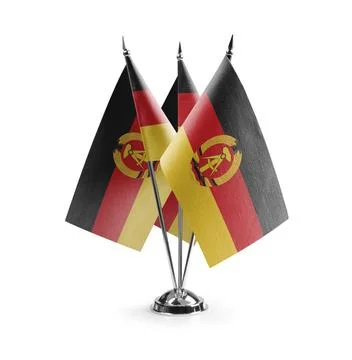 Small national flags of the DDR on a white background Stock Illustration
