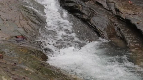 Small Nature Mountain River With Rocks Stock Footage 144818201