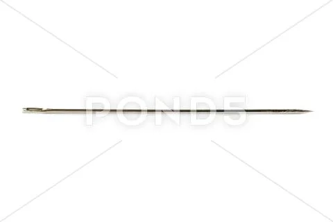 Small needle isolated over the white background Stock Photos