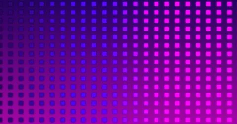 Small neon square moving on gradient background. Futuristic glowing simple .. Stock Illustration