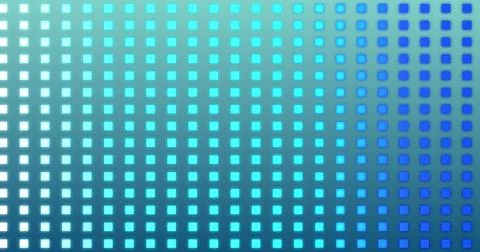 Small neon square moving on gradient background. Futuristic glowing simple .. Stock Illustration