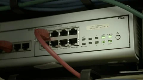Small network server close up stock footage Video stock 143285537