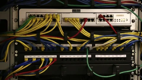 Small network server close up stock footage Video stock 143288424