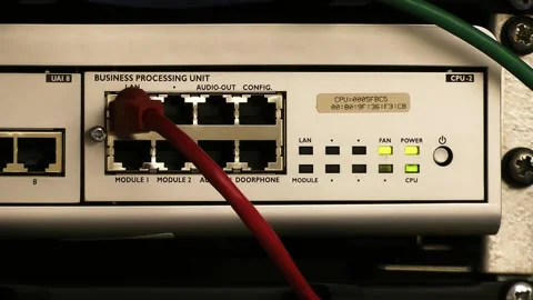 Small network server close up stock footage Video stock 143288473