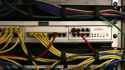 Small network server close up stock footage Video stock 143288528