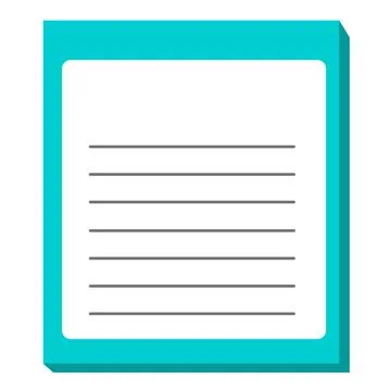 Small notepad with sticky notes with lines Stock Illustration