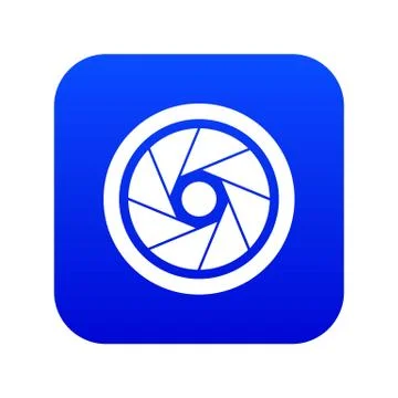 Small objective icon digital blue Stock Illustration