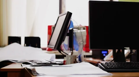 Small office, the camera moves smoothly Stock Footage 37377380