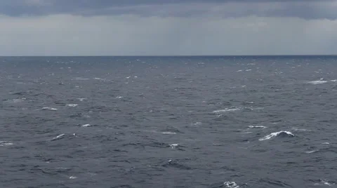 Small offshore platform and storm in the middle of the ocean Stock Footage 48098990