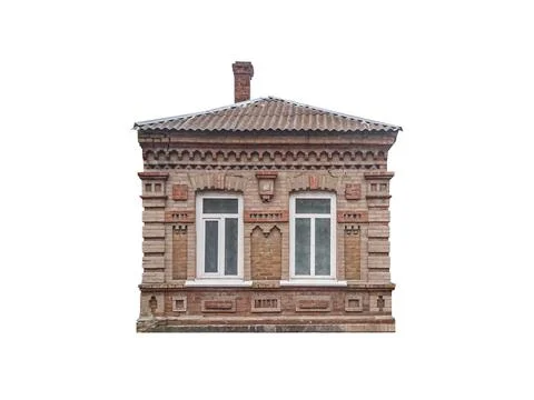 A small old brick house from the beginning of the 20th century Stock Photos