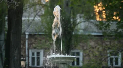 Small old fountain Stock Footage 12610235
