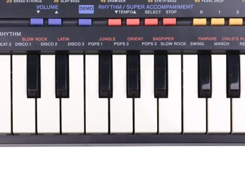 Small old keyboard, isolated Stock Photos