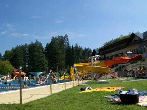 Small open air pool Stock Photos