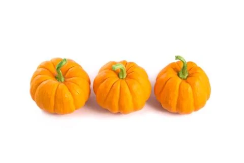 Small orange pumpkins, top view Foto stock