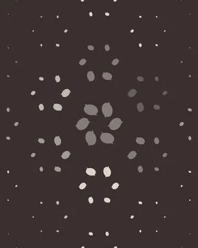 Small organic pebble forms radiate in a calm symmetrical arrangement across.. Stock-Illustration