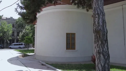 Small othodox church in Central Square of Braila, Romania - Color corrected 動画素材 83044432