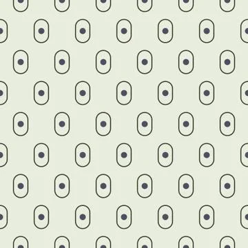 Small oval shapes 60s seamless vector pattern. Stock Illustration
