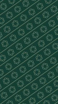 Small pale outlined rosettes repeat between diagonal double lines on a deep.. Stock Illustration