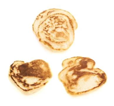 Small pancakes isolated Stock Photos