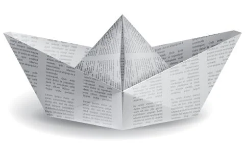Small paper boat Stock Illustration