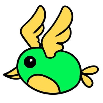 Small parakeet bird. doodle icon drawing Stock Illustration