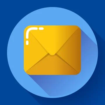 Small parcel package, letter or mail flat icon Stock Illustration