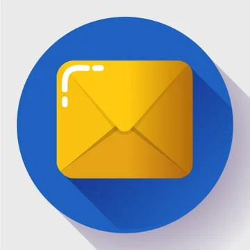 Small parcel package, letter or mail flat icon Stock Illustration