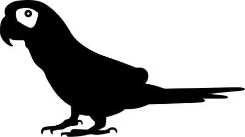 Small Parrot Silhouette Stock Illustration