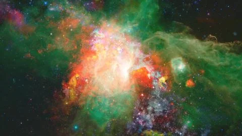 Small part of an star field of space. Elements of this image furnished by NAS Foto stock