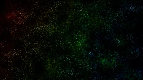 Small particles dancing motion background loop rainbow Stock Footage 118877243